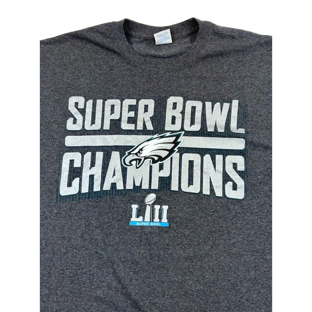 Philadelphia Eagles NFL Super Bowl Champions Long Sleeve Shirt Mens L Reflective
